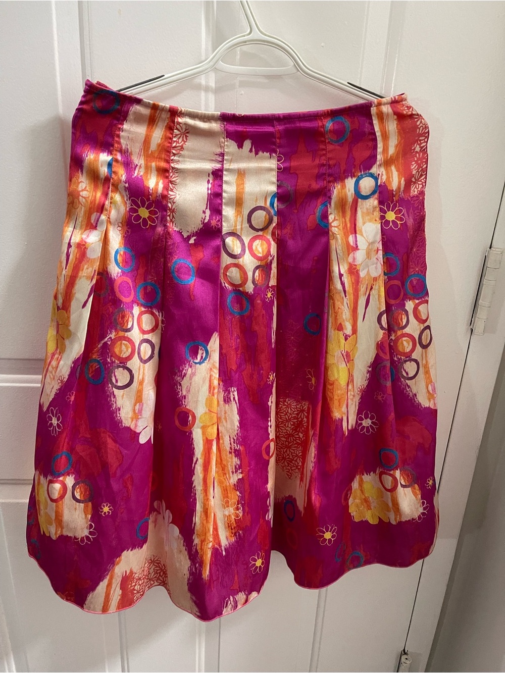 United Colors Of Benetton Fuchsia Floral & Abstract A-Line Skirt